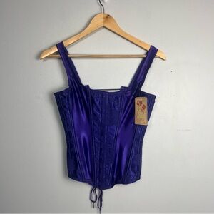 New vintage empire intimates purple corset size 32